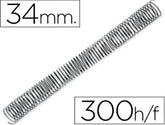 ESPIRAL METALICA 34 MM NEGRO PASO 5:1 CAJA 25 GBC | 1 UNIDADES | (GBC)